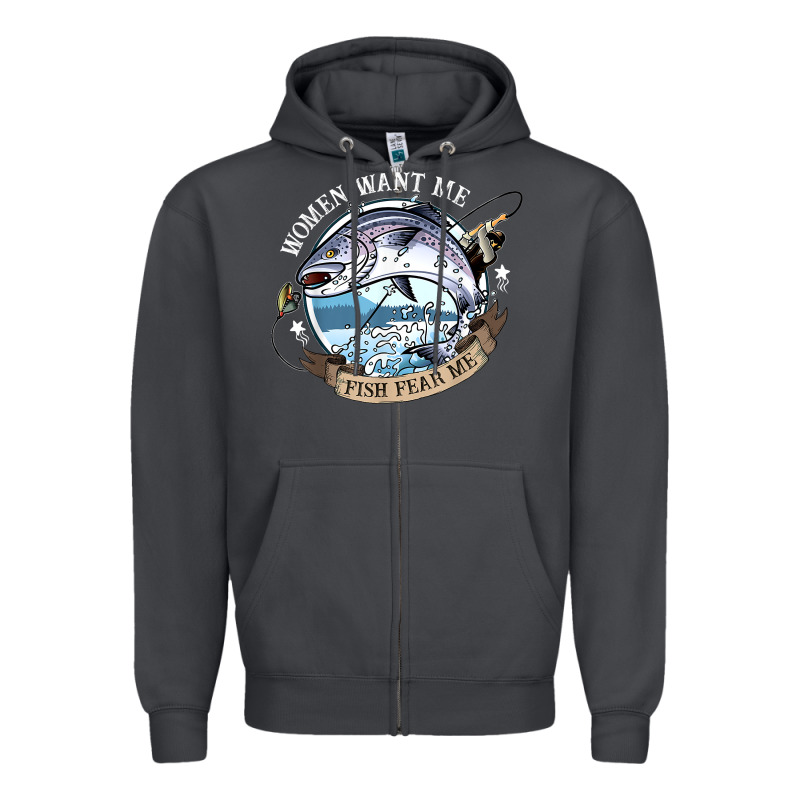 Funny Women Want Me, Fish Fishing Fear T Shirt Zipper Hoodie by linhVisuals | Teevron