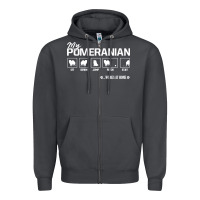 Smoke dog pomeranian cute dog puppy pet black paw Zipper Hoodie - linhVisuals