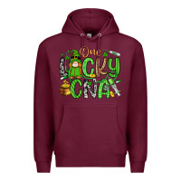 Burgundy one lucky cna Premium Hoodie - Artiststas