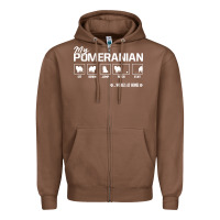 Chestnut dog pomeranian cute dog puppy pet black paw Zipper Hoodie - linhVisuals