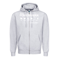 Heather Grey dog pomeranian cute dog puppy pet black paw Zipper Hoodie - linhVisuals