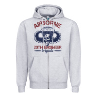 Heather Grey the engineers of 20th brigade t shirt Zipper Hoodie - linhVisuals