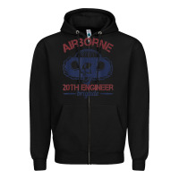 Black the engineers of 20th brigade t shirt Zipper Hoodie - linhVisuals