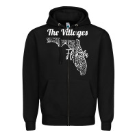 Black the villages fl   florida city mandala t shirt Zipper Hoodie - linhVisuals