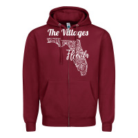 Burgundy the villages fl   florida city mandala t shirt Zipper Hoodie - linhVisuals