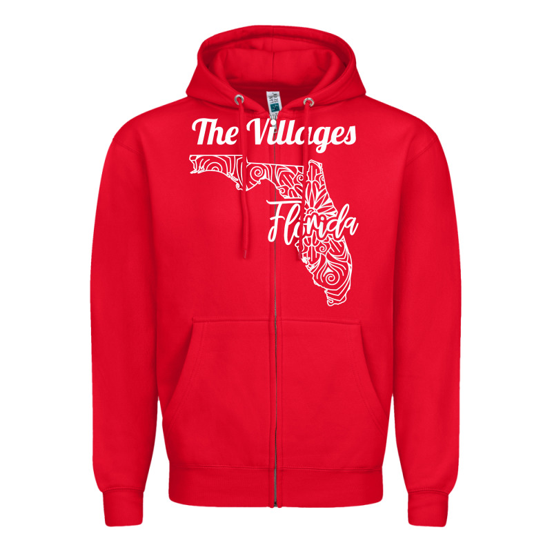 The Villages Fl   Florida City Mandala T Shirt Zipper Hoodie by linhVisuals | Teevron