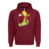 Burgundy the simpsons bart simpson eat my shorts premium t shirt Zipper Hoodie - linhVisuals