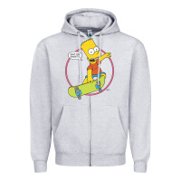 Heather Grey the simpsons bart simpson eat my shorts premium t shirt Zipper Hoodie - linhVisuals