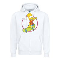 White the simpsons bart simpson eat my shorts premium t shirt Zipper Hoodie - linhVisuals