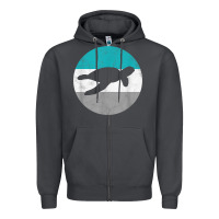 Smoke sea turtle retro gift for men or boys t shirt Zipper Hoodie - linhVisuals