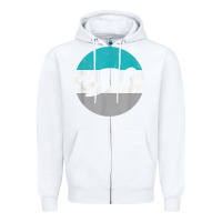 White sea turtle retro gift for men or boys t shirt Zipper Hoodie - linhVisuals