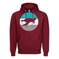 Burgundy sea turtle retro gift for men or boys t shirt Zipper Hoodie - linhVisuals