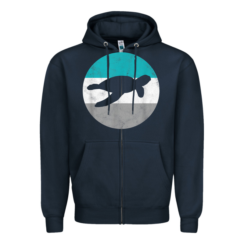 Sea Turtle Retro Gift For Men Or Boys T Shirt Zipper Hoodie by linhVisuals | Teevron