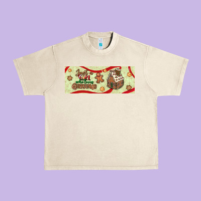 Just A Girl Who Loves Christmas Urban Heavy Tee Designed By Bundleandbundleshop