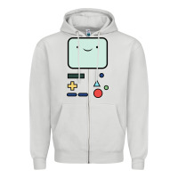 Dove Grey bmo   adventure time Zipper Hoodie - linhVisuals