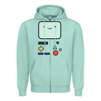 Seafoam bmo   adventure time Zipper Hoodie - linhVisuals