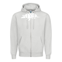 Dove Grey armadillo Zipper Hoodie - linhVisuals
