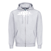 Heather Grey armadillo Zipper Hoodie - linhVisuals