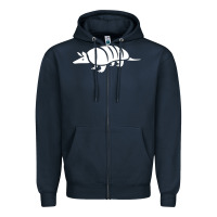 Navy armadillo Zipper Hoodie - linhVisuals