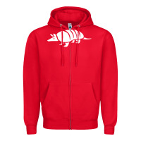 Red armadillo Zipper Hoodie - linhVisuals