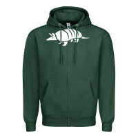 Sports Green armadillo Zipper Hoodie - linhVisuals