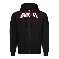 Black Artwork SUM41 Zipper Hoodie - linhVisuals