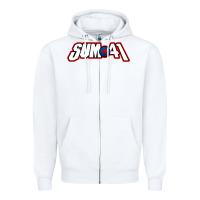 White Artwork SUM41 Zipper Hoodie - linhVisuals