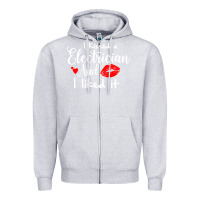 Heather Grey i kissed an electrician and i liked it for girlfriend wife pullover ho Zipper Hoodie - linhVisuals