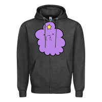 Charcoal Heather lumpy space  adventure time Zipper Hoodie - linhVisuals