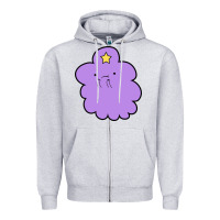 Heather Grey lumpy space  adventure time Zipper Hoodie - linhVisuals