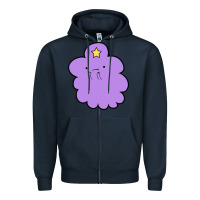 Navy lumpy space  adventure time Zipper Hoodie - linhVisuals