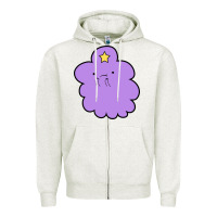 Oatmeal Heather lumpy space  adventure time Zipper Hoodie - linhVisuals