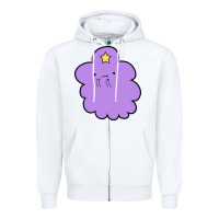 White lumpy space  adventure time Zipper Hoodie - linhVisuals