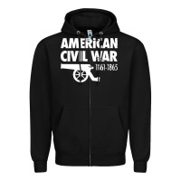 Black american civil war reenactor historical Zipper Hoodie - linhVisuals