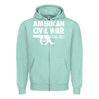 Seafoam american civil war reenactor historical Zipper Hoodie - linhVisuals