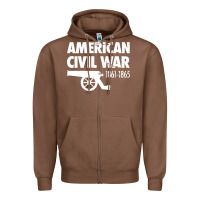 Chestnut american civil war reenactor historical Zipper Hoodie - linhVisuals