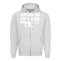 Dove Grey american civil war reenactor historical Zipper Hoodie - linhVisuals