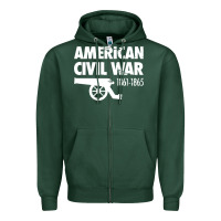 Sports Green american civil war reenactor historical Zipper Hoodie - linhVisuals