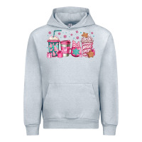 Heather Grey pink Christmas coffee Urban Hoodie - Jasminsmagicworld