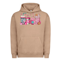Pigment Burro pink Christmas coffee Urban Hoodie - Jasminsmagicworld