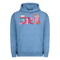 Pigment Pebble Blue pink Christmas coffee Urban Hoodie - Jasminsmagicworld