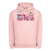Pigment Salmon pink Christmas coffee Urban Hoodie - Jasminsmagicworld