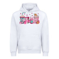 White pink Christmas coffee Urban Hoodie - Jasminsmagicworld
