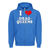 True Royal i love drag queens  i heart drag queens t shirt Zipper Hoodie - linhVisuals
