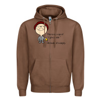 Chestnut this is my cup of i give a sh!t oh look it’s empty t shirt Zipper Hoodie - linhVisuals