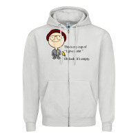 Dove Grey this is my cup of i give a sh!t oh look it’s empty t shirt Zipper Hoodie - linhVisuals