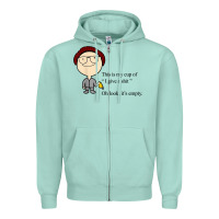 Seafoam this is my cup of i give a sh!t oh look it’s empty t shirt Zipper Hoodie - linhVisuals