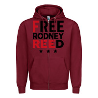 Burgundy free rodney reed Zipper Hoodie - linhVisuals