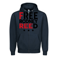 Navy free rodney reed Zipper Hoodie - linhVisuals
