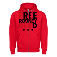 Red free rodney reed Zipper Hoodie - linhVisuals